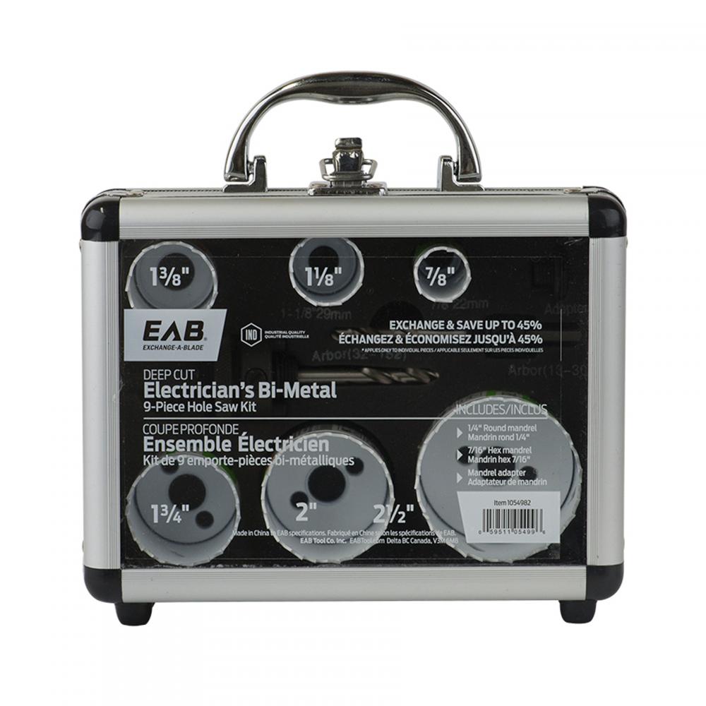 Electrician&#39;s Kit Assorted M3 Industrial Hole Saw (9 Pc Multipack)