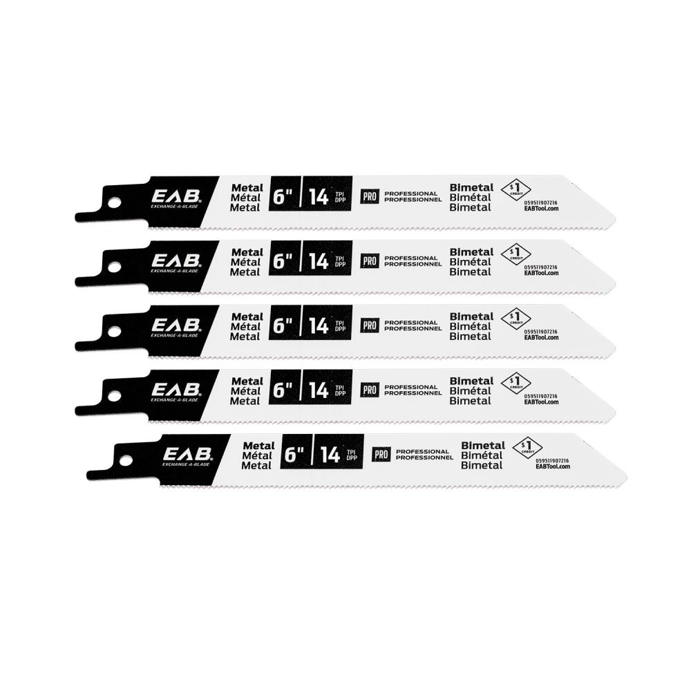6&#34; x 14 tpi Bimetal (5 Pack) Professional Reciprocating Blade