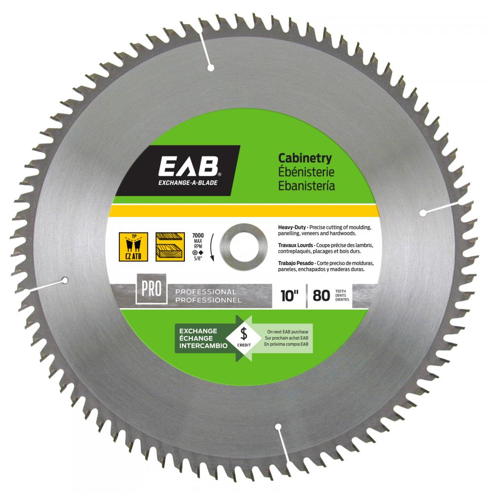 10&#34; x 80 Teeth Finishing Cabinetry Professional Saw Blade