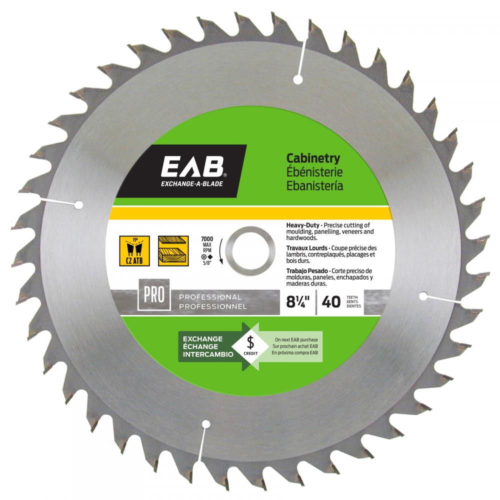 8 1/4&#34; x 40 Teeth Finishing Cabinetry Professional Saw Blade