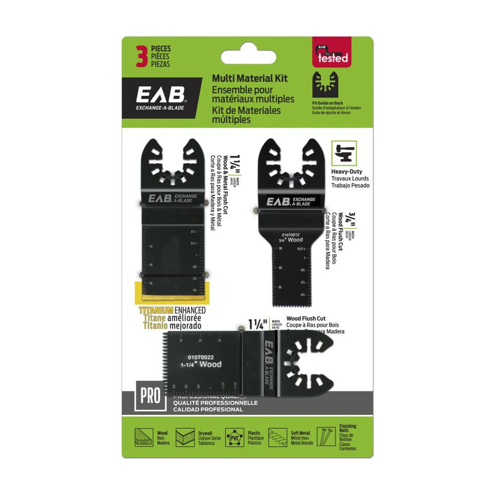 Assorted Flush Cut (Wood) HCS (3 Pc Multipack)