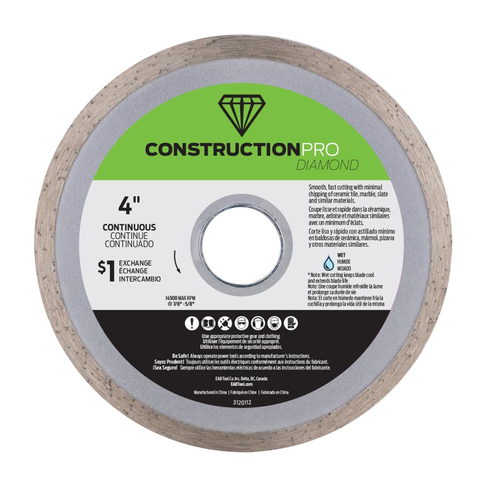 4&#34; Continuous Rim Ceramic Tile Yellow Diamond Blade