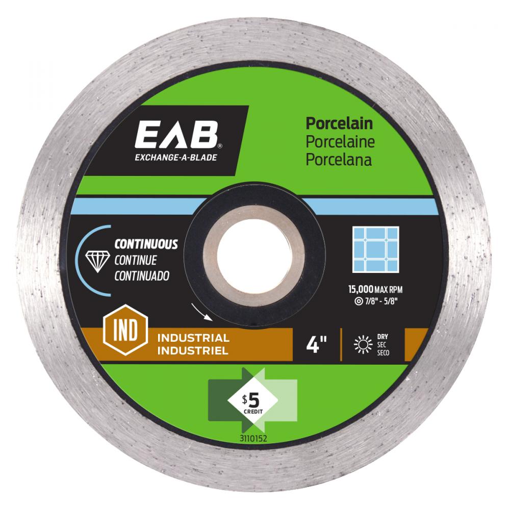 4&#34; Continuous Rim Porcelain Tile Black Industrial Diamond Blade