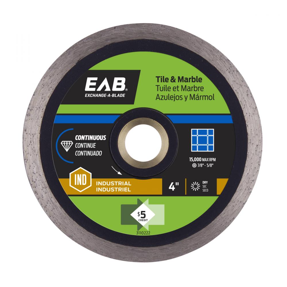 4&#34; Continuous Rim Ceramic Tile Black Industrial Diamond Blade