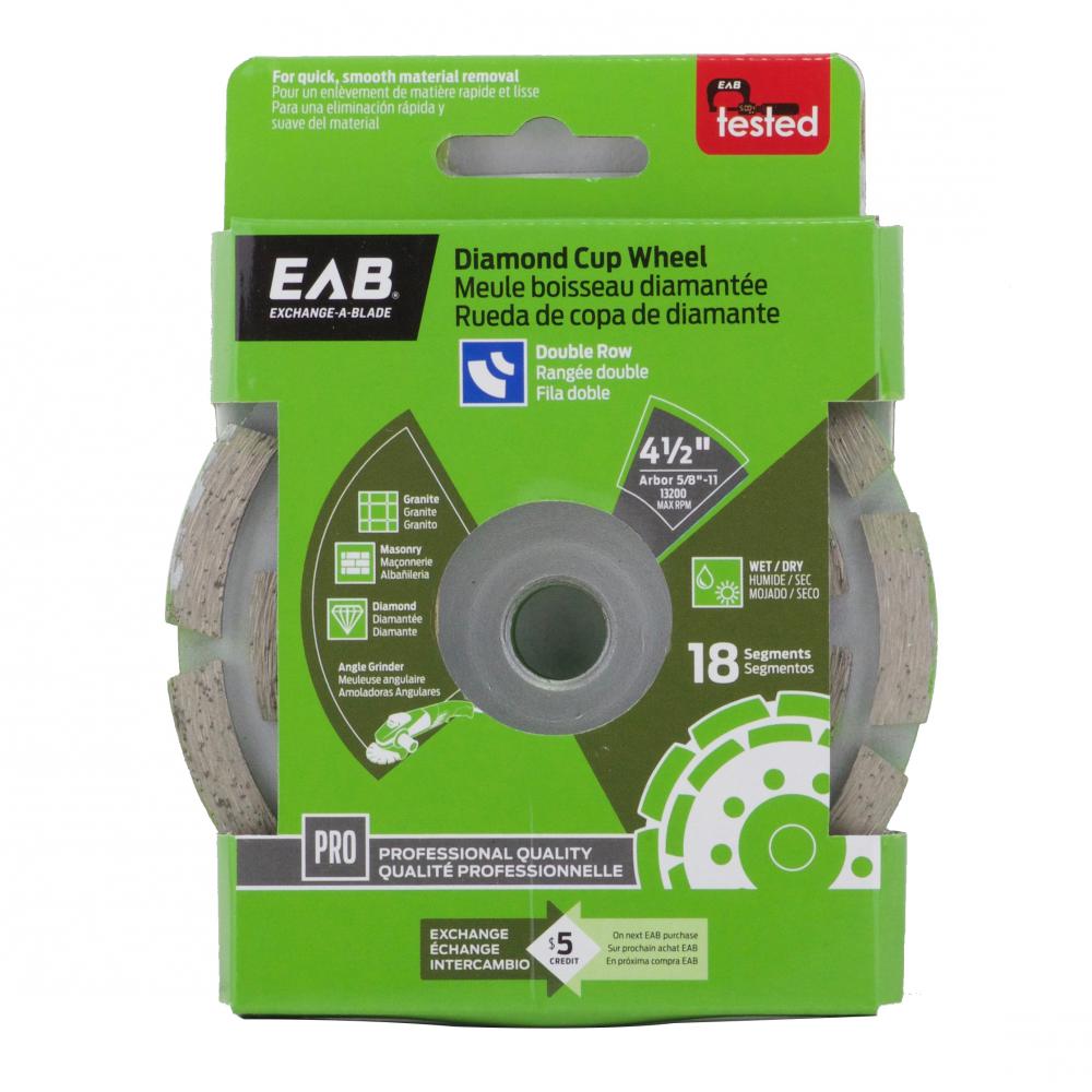 4 1/2&#34; Specialty Cup Wheel Segmented Double Row Concrete Professional Diamond Blade