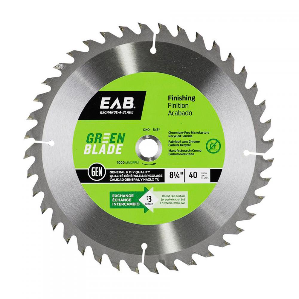 8 1/4&#34; x 40 Teeth Finishing Green Blade Saw Blade