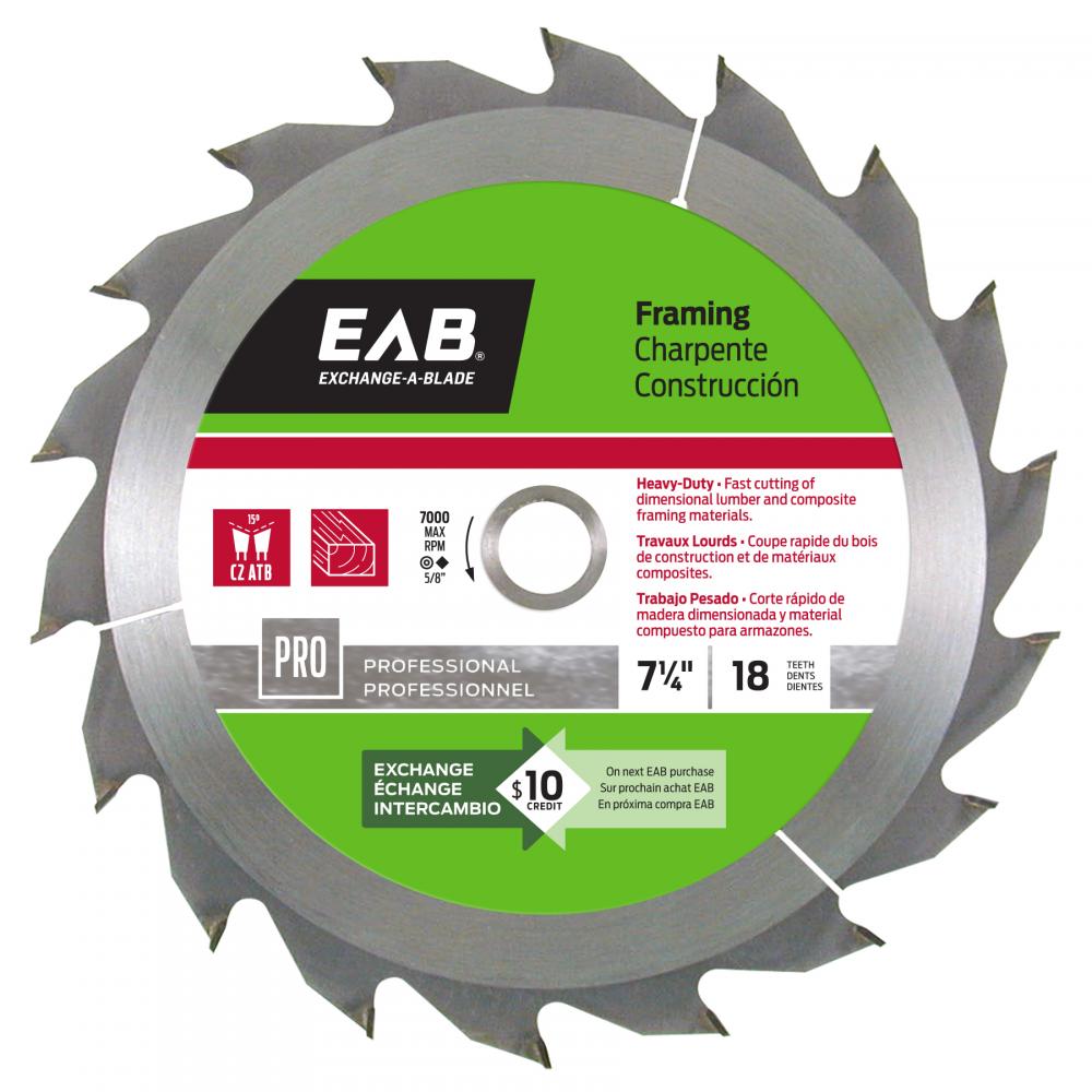 7 1/4&#34; x 18 Teeth Framing Professional Saw Blade