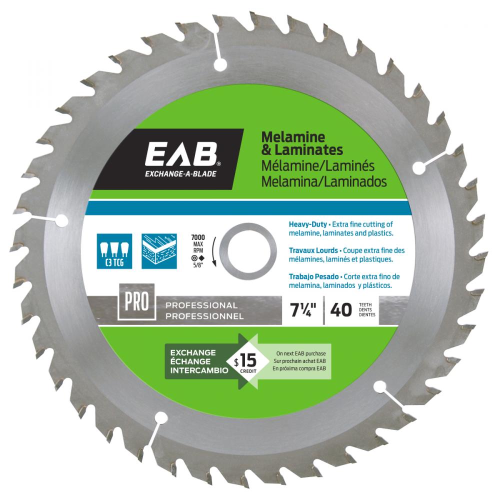 7 1/4&#34; x 40 Teeth Finishing Melamine Professional Saw Blade