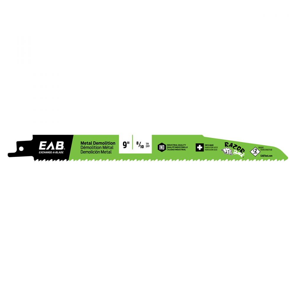 9&#34; x 8/10 tpi Bimetal Industrial Reciprocating Blade
