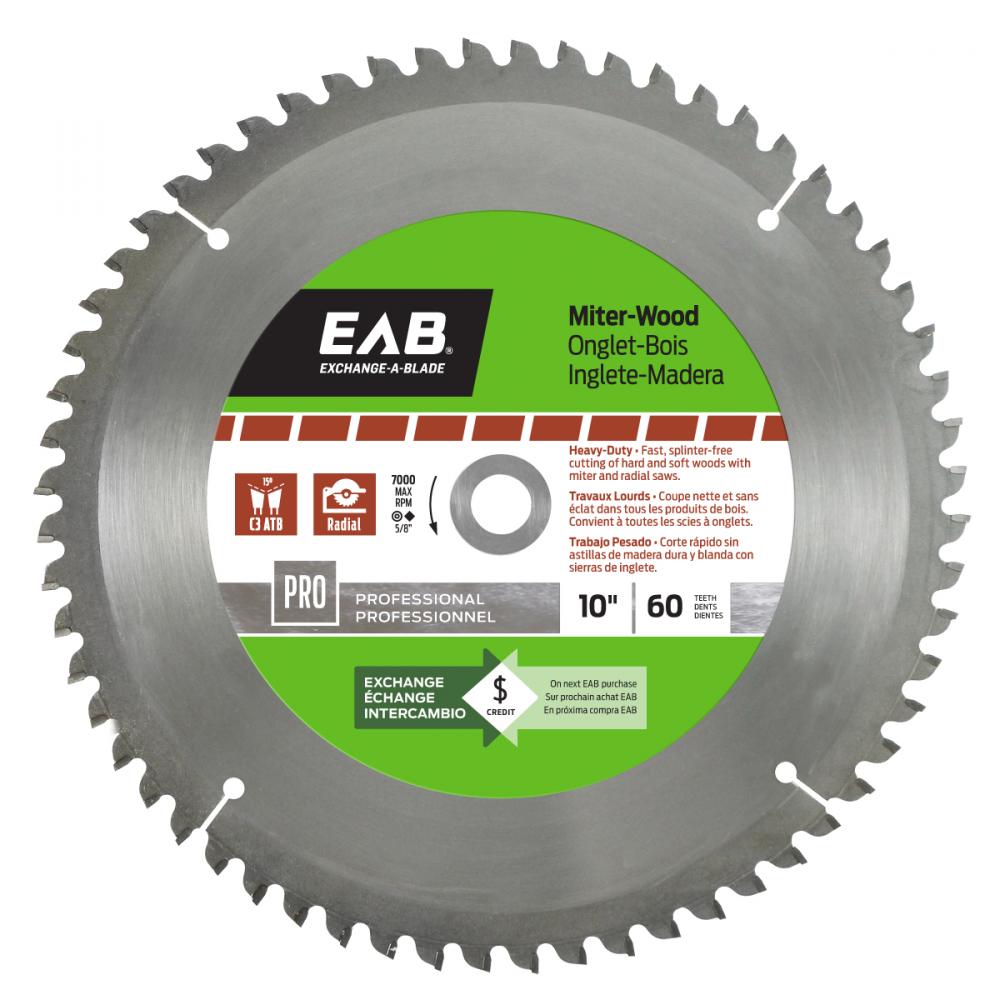 10&#34; x 60 Teeth Finishing Miter Professional Saw Blade