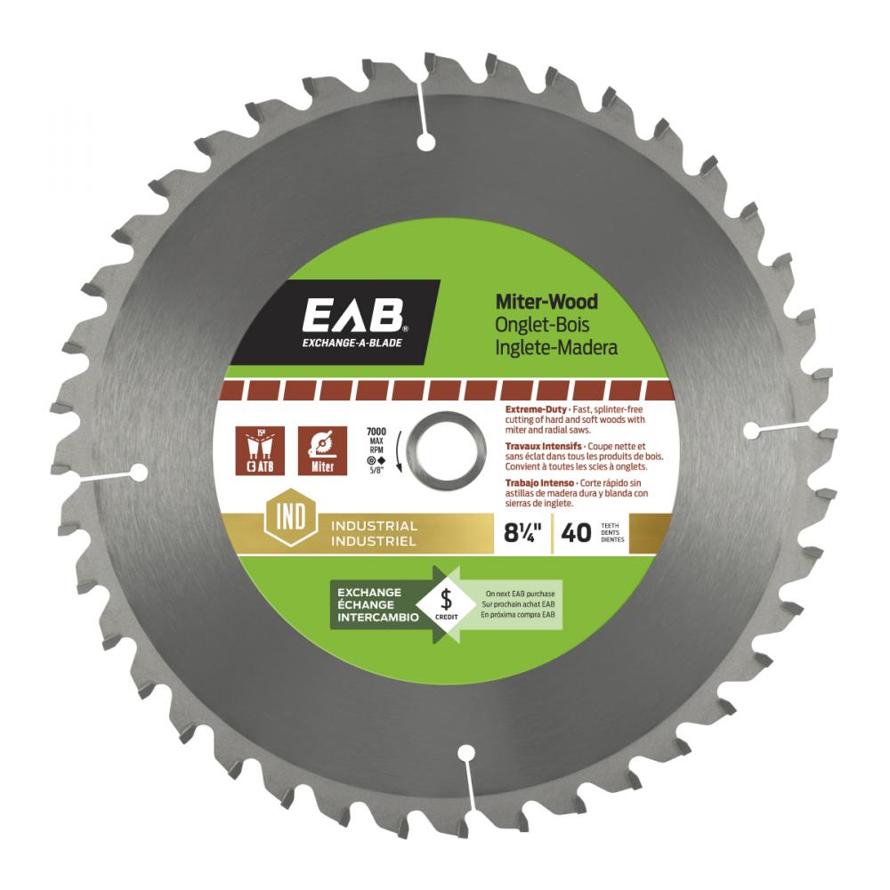 8 1/4&#34; x 40 Teeth Finishing Miter Industrial Saw Blade