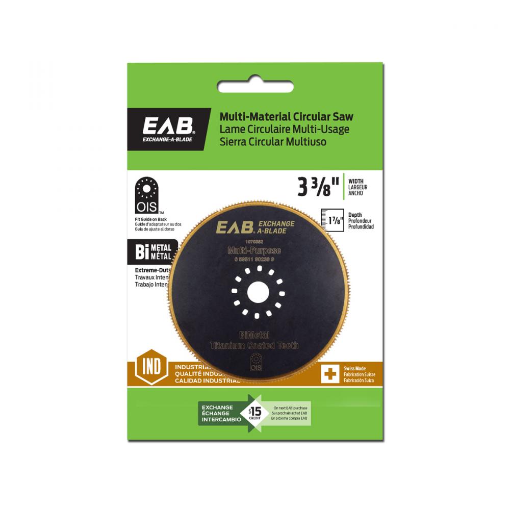 3 3/8&#34; Bimetal Circular (Multi Material) Industrial Oscillating Accessory