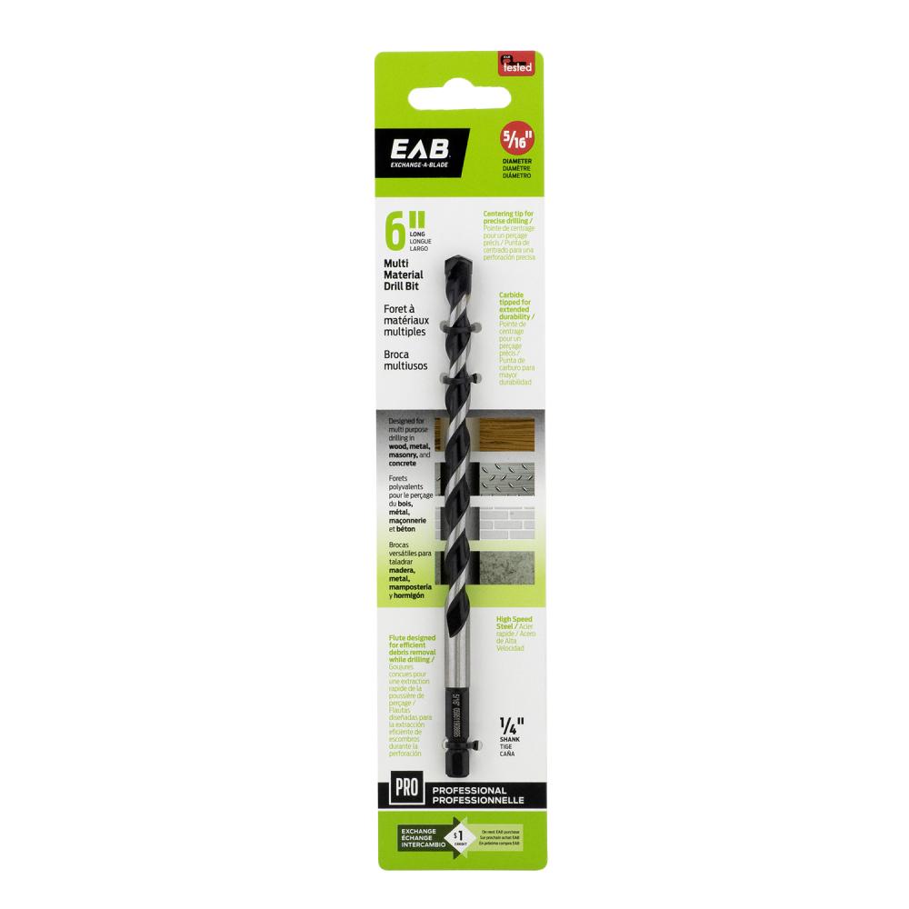 5/16&#34; x  6&#34; Specialty Multi Material Professional Drill Bit