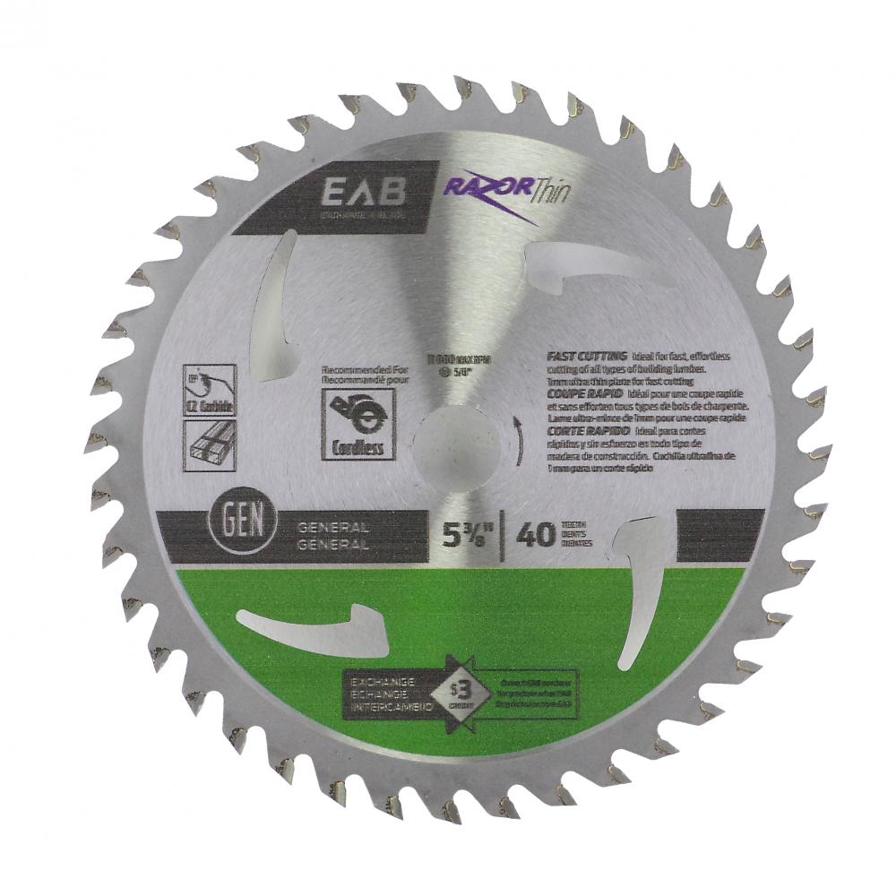 5 3/8&#34; x 40 Teeth Finishing Razor Thin® Saw Blade