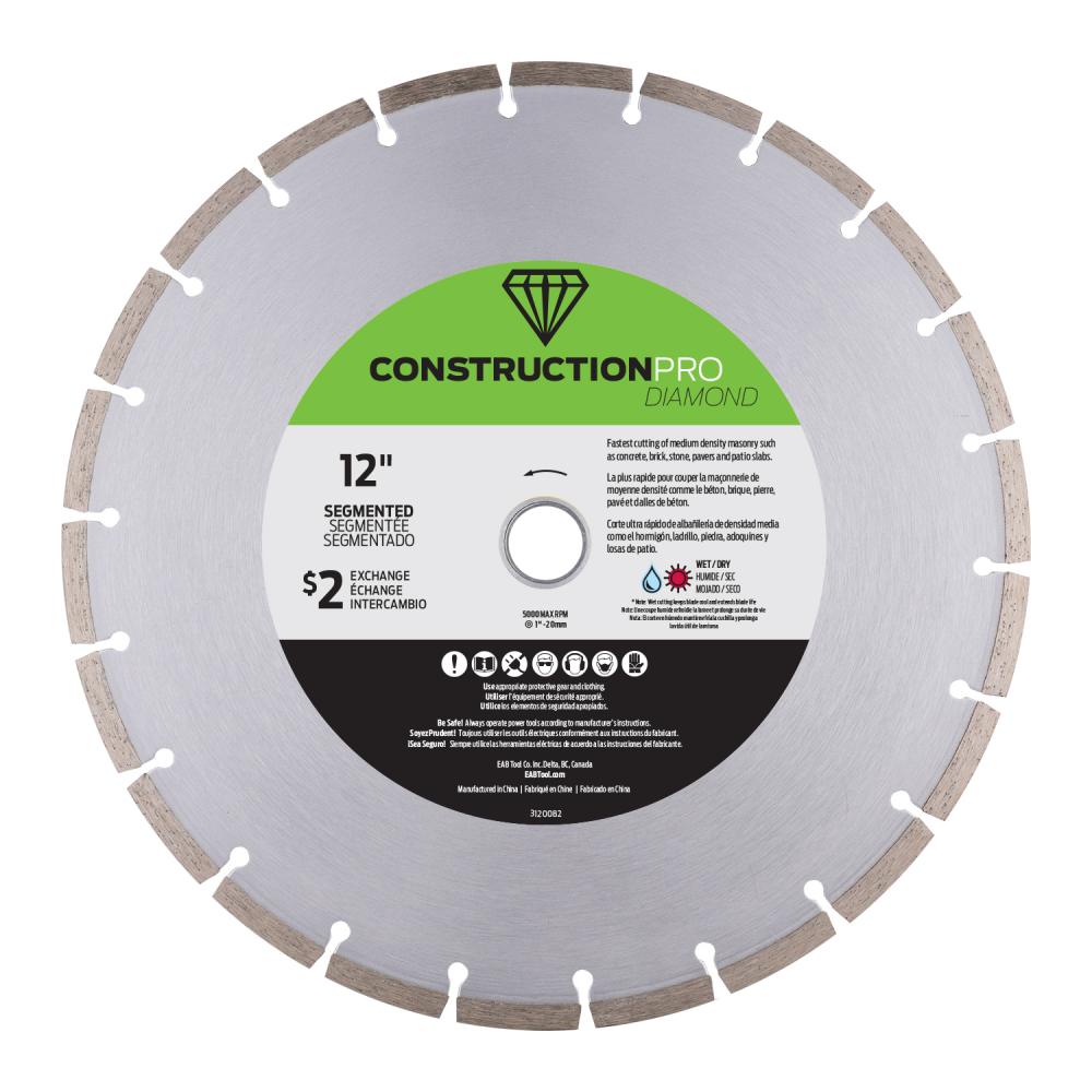 12&#34; Segmented Rim Concrete Yellow Diamond Blade
