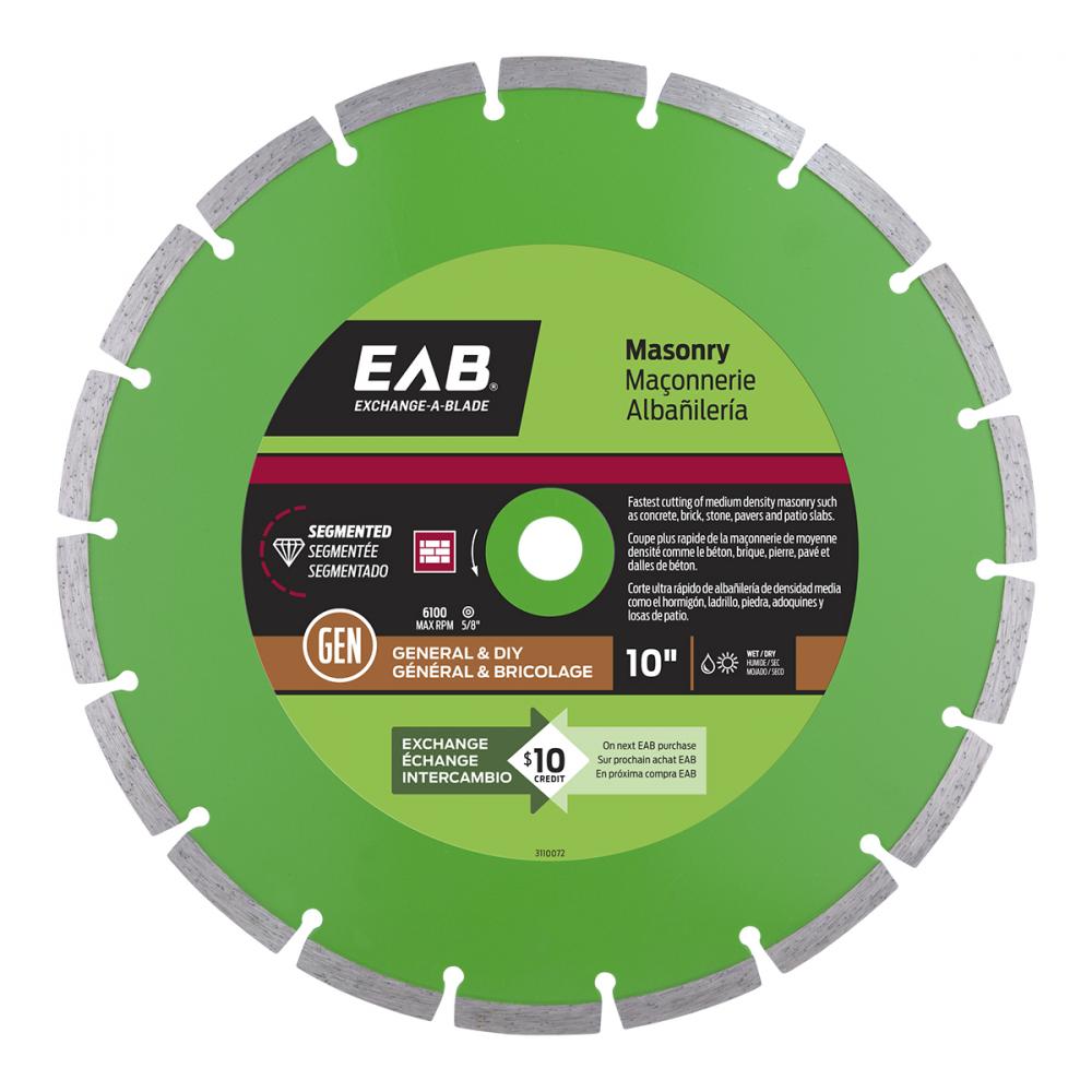 10&#34; Segmented Rim Concrete Green Diamond Blade