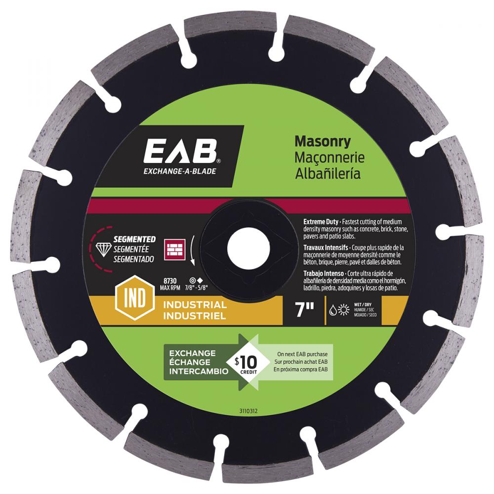 7&#34; Segmented Rim Concrete Black Industrial Diamond Blade
