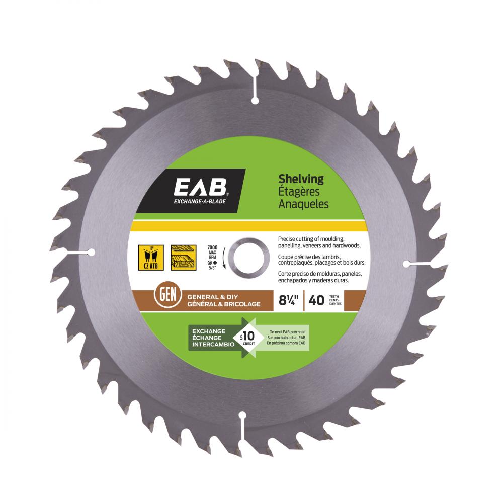 8 1/4&#34; x 40 Teeth Finishing Shelving Saw Blade