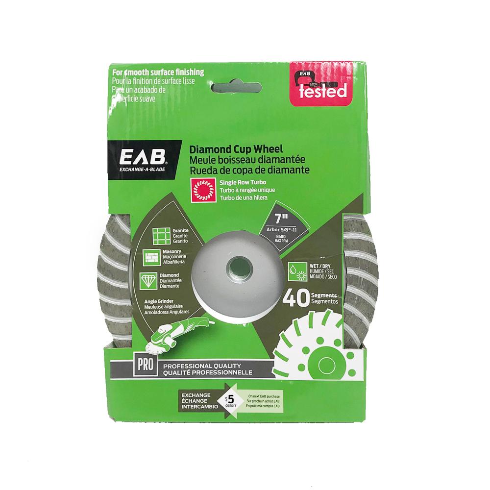 7&#34; x Grit Specialty Cup Wheel Turbo Single Row Professional Abrasive