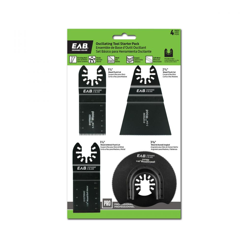 Assorted Flush Cut (Wood & Metal) HCS (4 Pc Multipack)