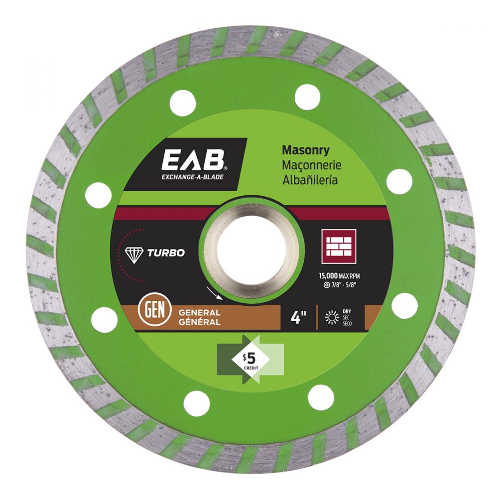 4&#34; Turbo Rim Concrete Green Diamond Blade