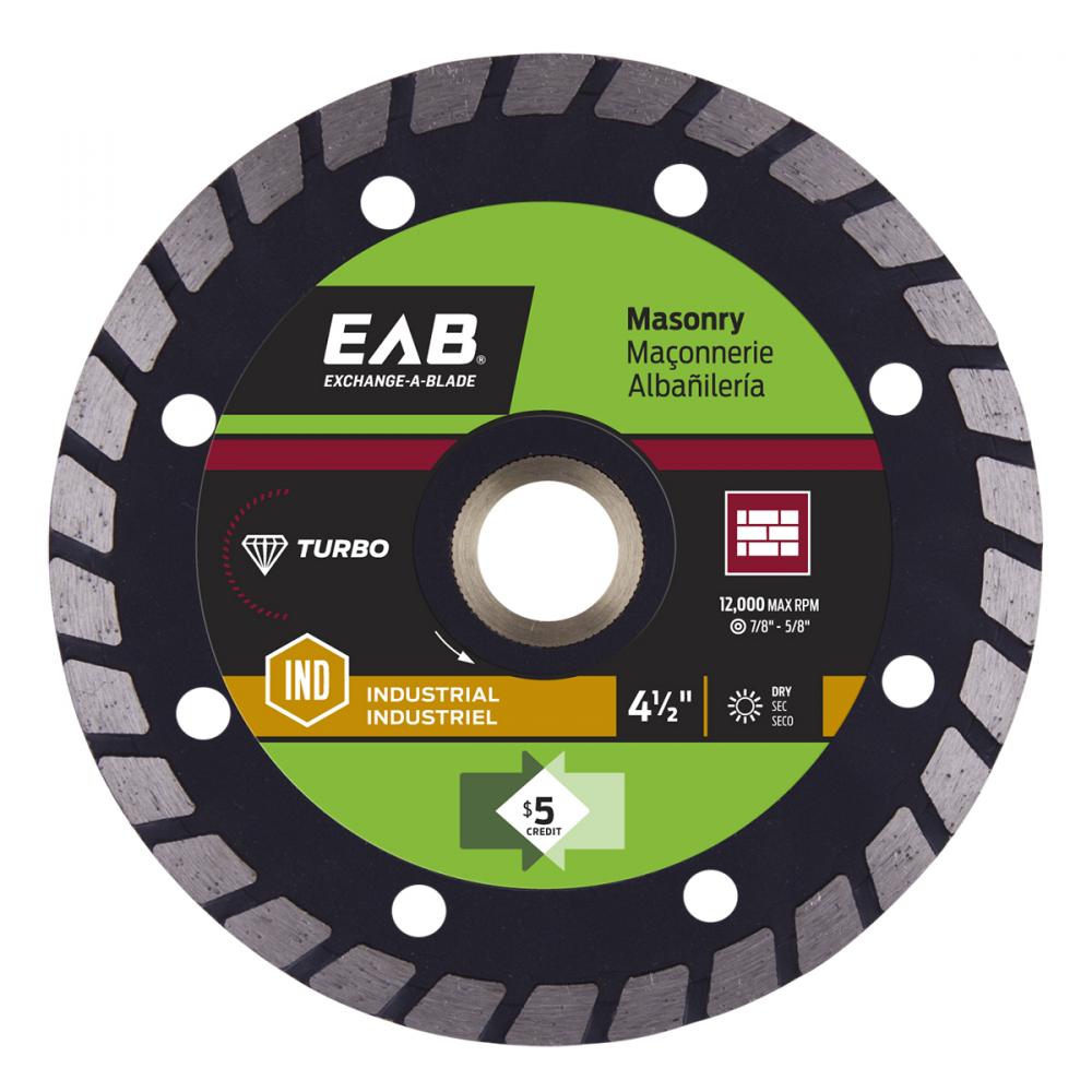 4 1/2&#34; Turbo Rim Concrete Black Industrial Diamond Blade