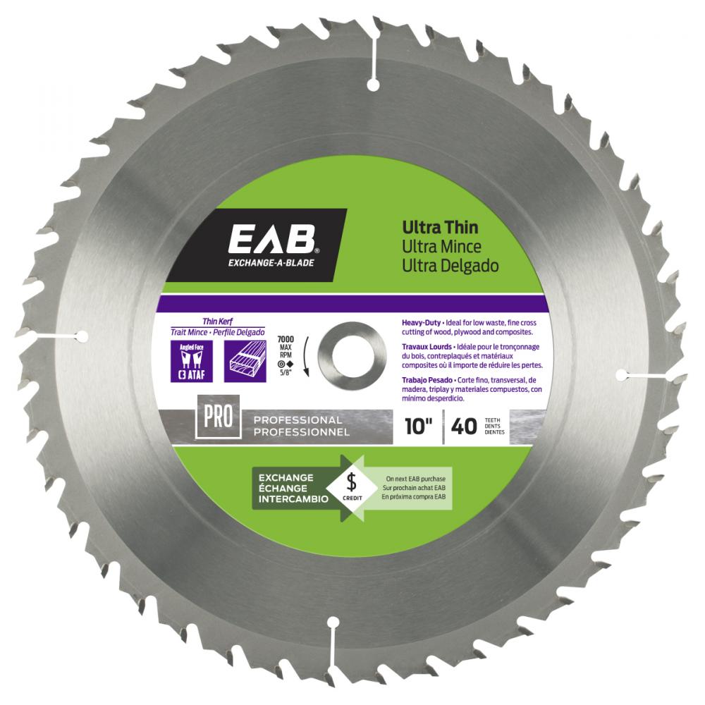 10&#34; x 40 Teeth Finishing Ultra Thin Professional Saw Blade