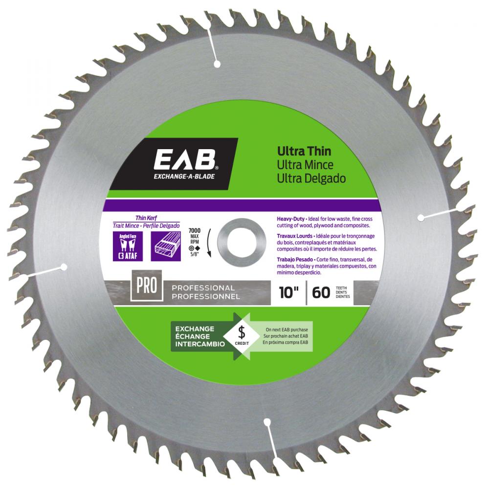 10&#34; x 60 Teeth Finishing Ultra Thin Professional Saw Blade