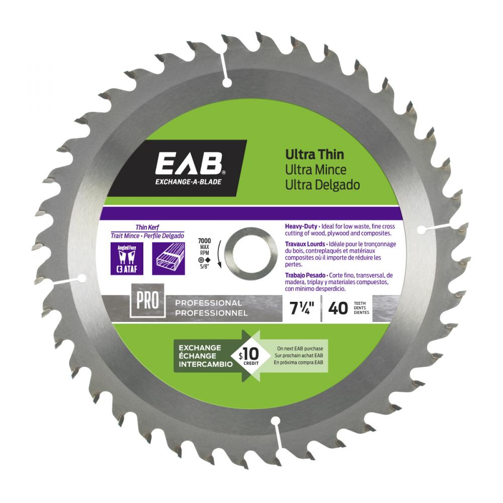 7 1/4&#34; x 40 Teeth Finishing Ultra Thin  Professional Saw Blade