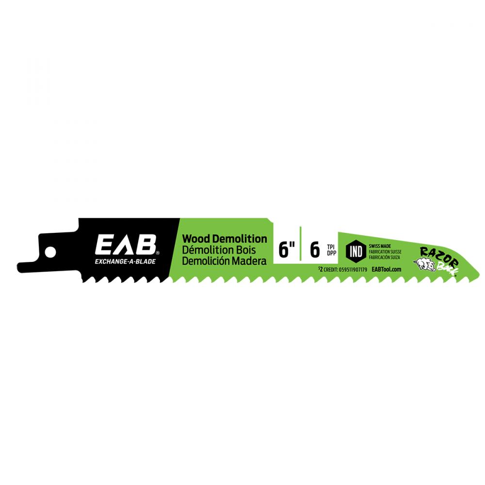 6&#34; x 6 tpi Bimetal Industrial Reciprocating Blade