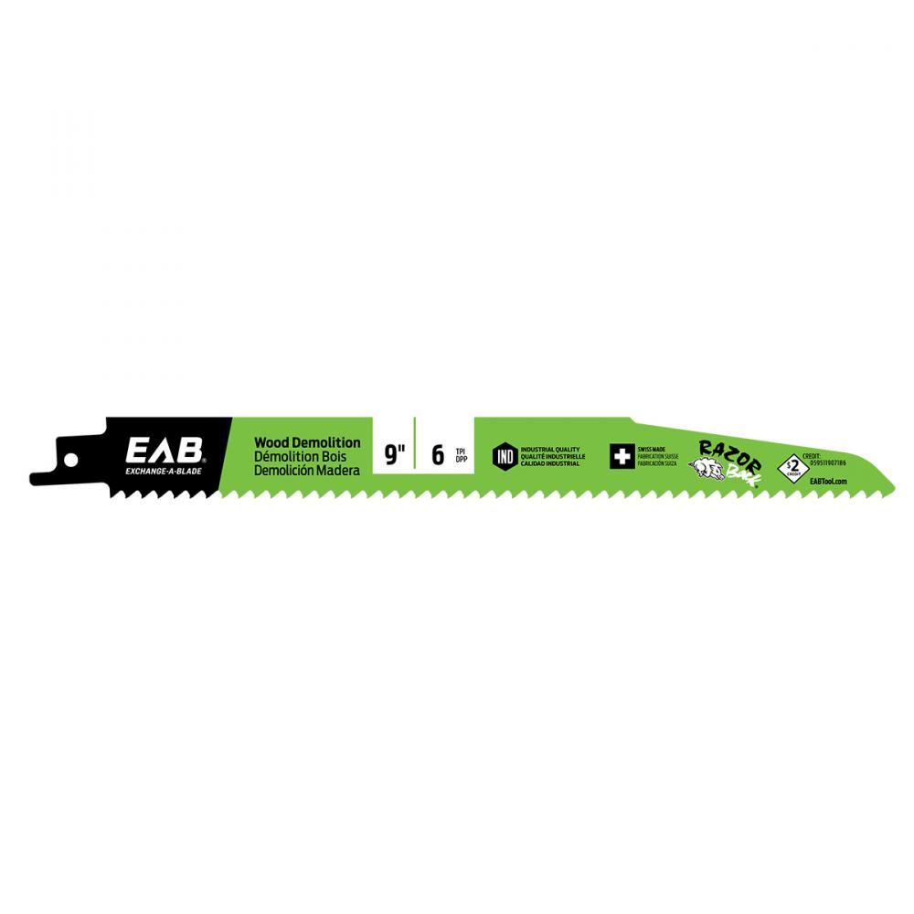 9&#34; x 6 tpi Bimetal Industrial Reciprocating Blade