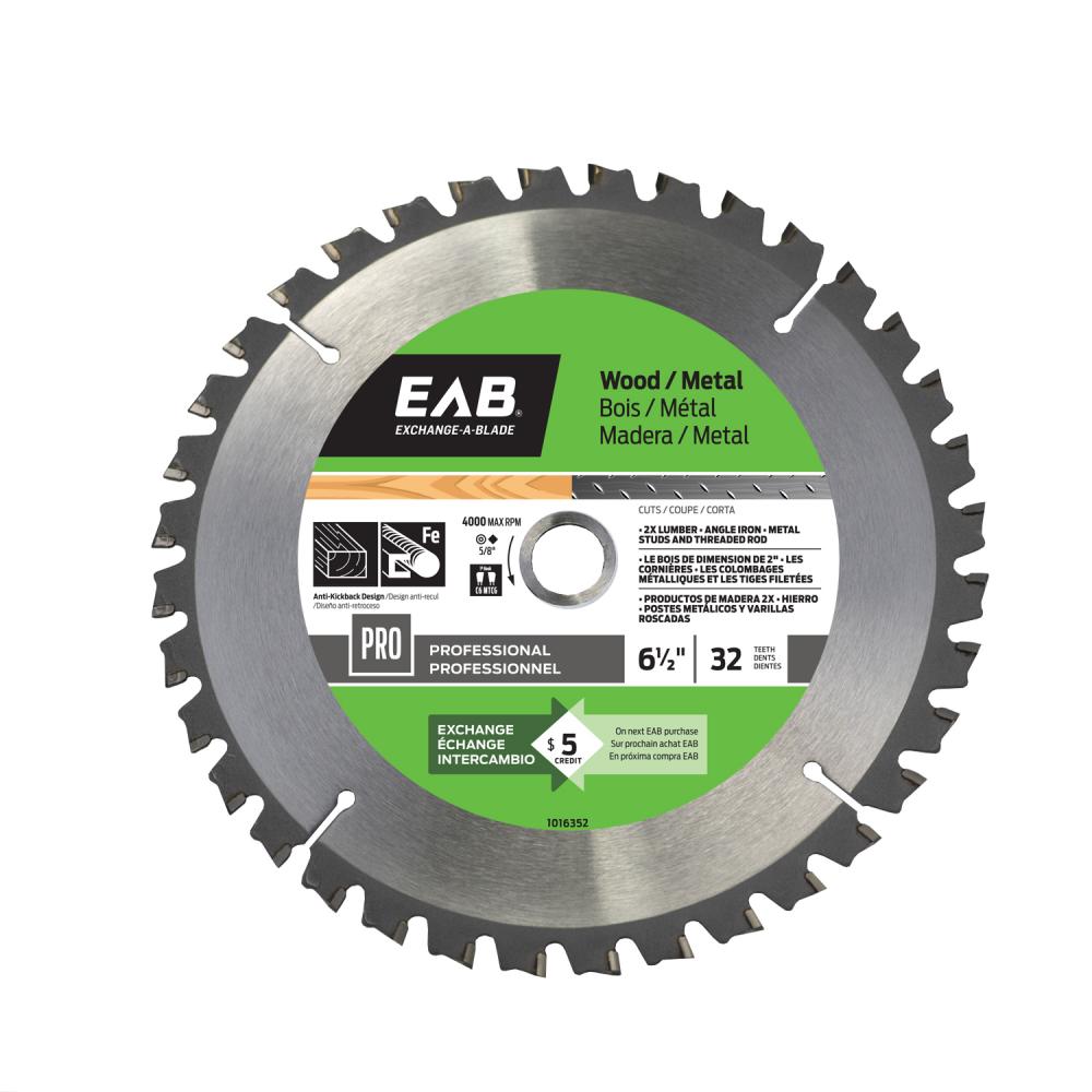 6 1/2&#34; x 32 Teeth Wood & Metal Professional Saw Blade
