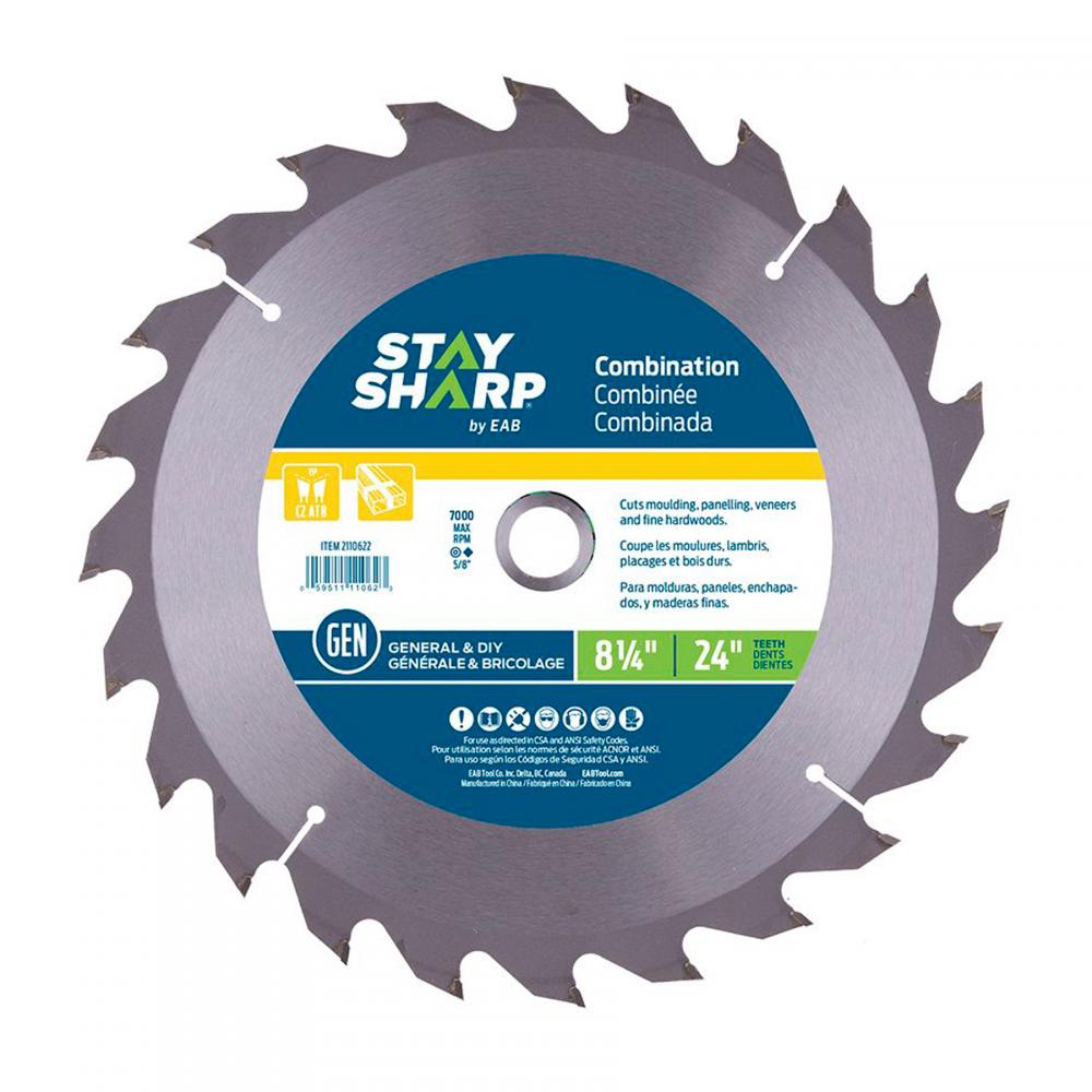 8 1/4&#34; x 24 Teeth All Purpose Combination Saw Blade