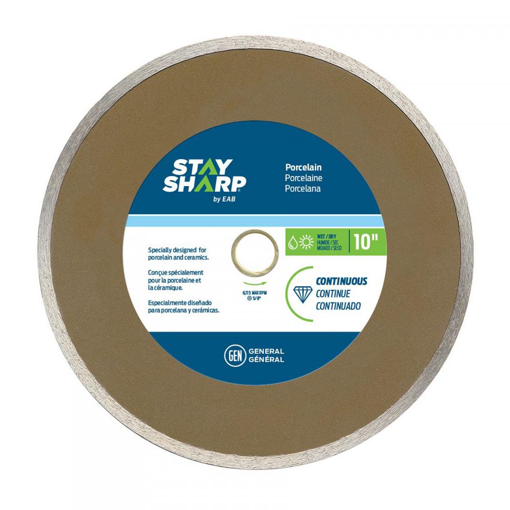 10&#34; Continuous Rim Porcelain Tile Bronze Diamond Blade