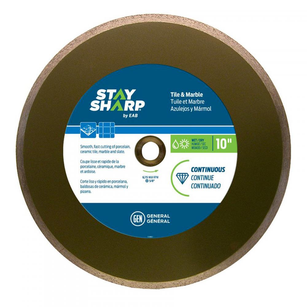 10&#34; Continuous Rim Ceramic Tile Bronze Diamond Blade