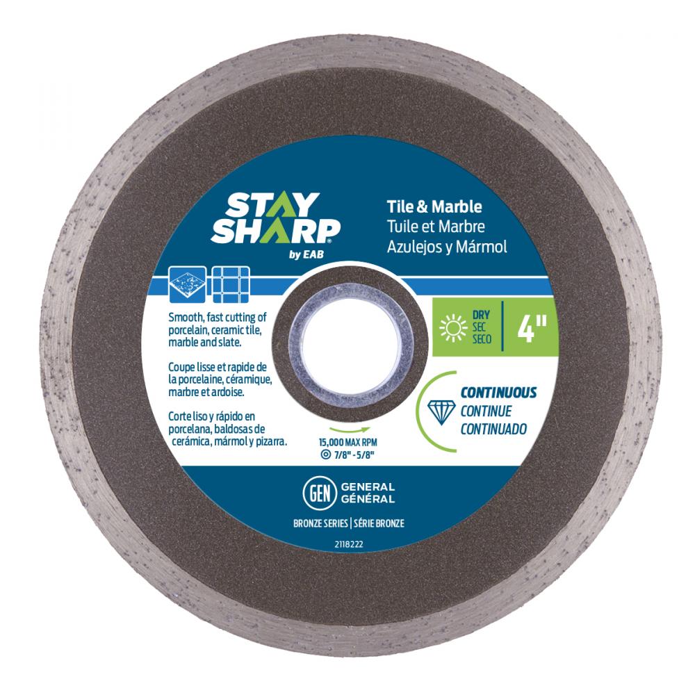 4&#34; Continuous Rim Ceramic Tile Bronze Diamond Blade