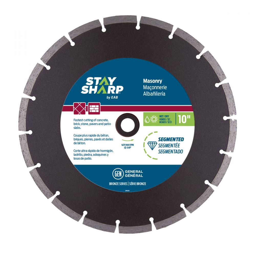 10&#34; Segmented Rim Concrete Bronze Diamond Blade