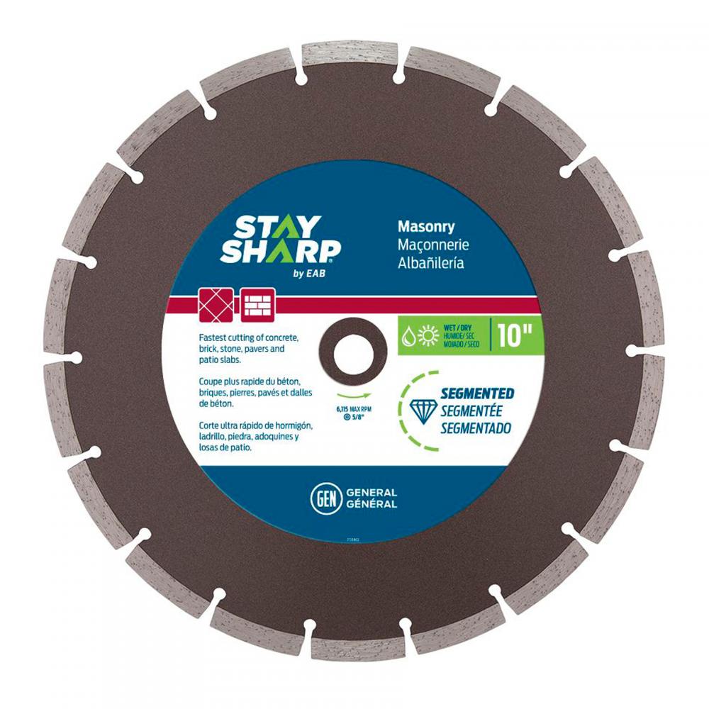 10&#34; Segmented Rim Concrete Bronze Diamond Blade