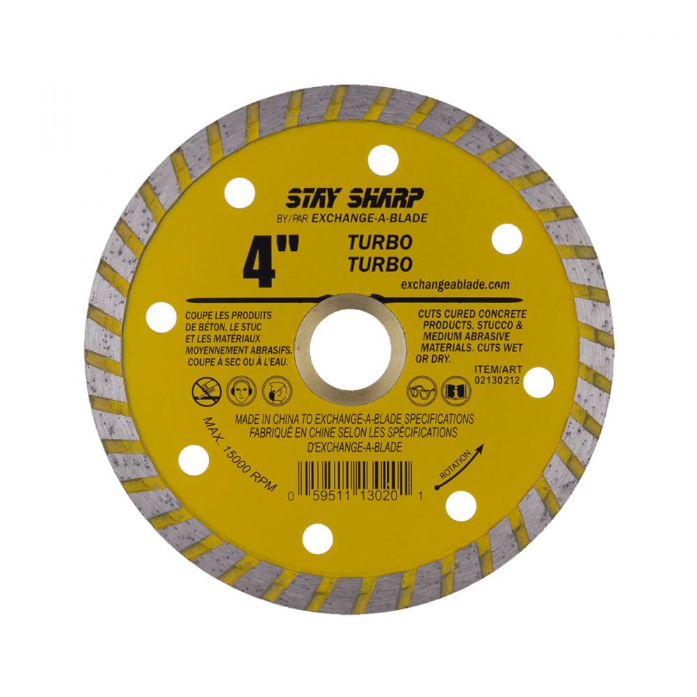 4&#34; Turbo Rim Concrete Yellow Diamond Blade
