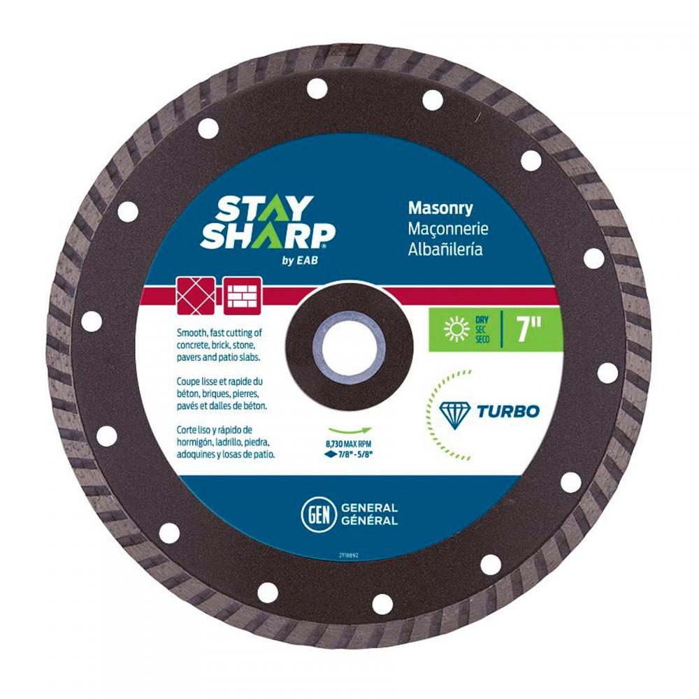 7&#34; Turbo Rim Concrete Bronze Diamond Blade