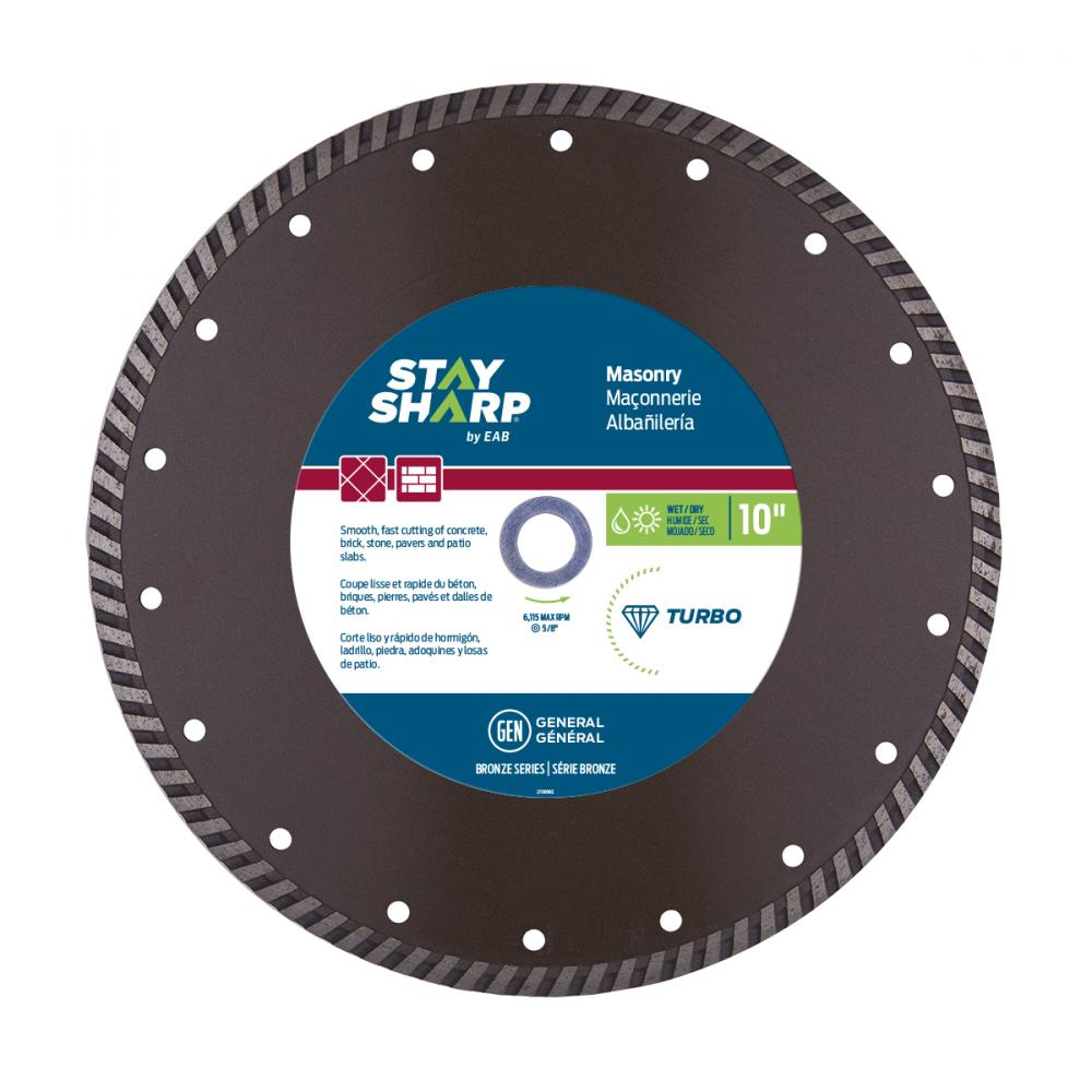 10&#34; Turbo Rim Concrete Bronze Diamond Blade