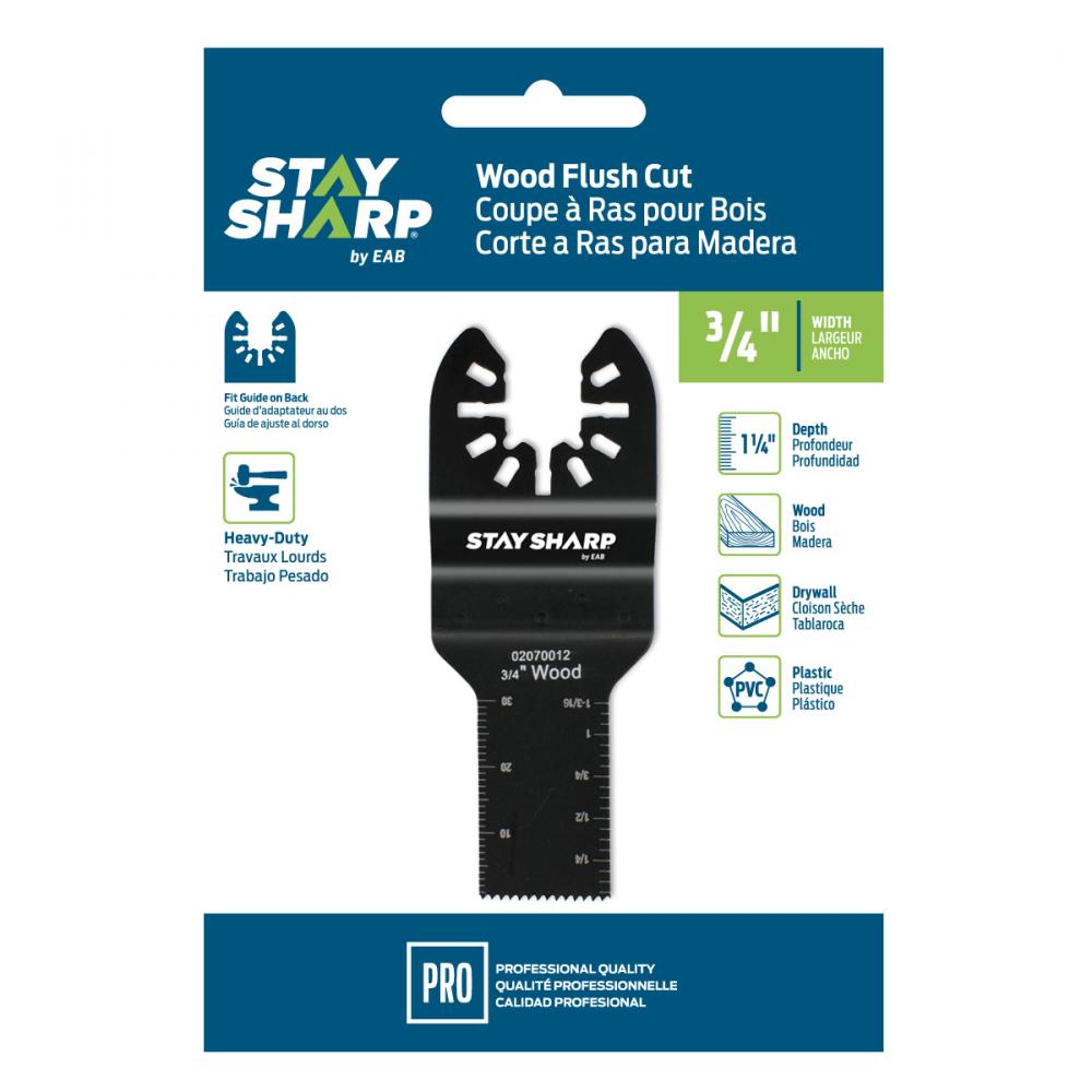 3/4&#34; HCS Flush Cut (Wood) Professional Oscillating Accessory - Recyclable