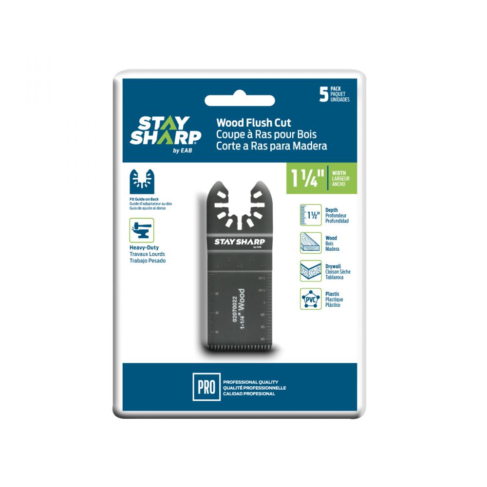 1 1/4&#34; HCS Flush Cut (Wood) (5 Pack) Professional Oscillating Accessory - Recyclable