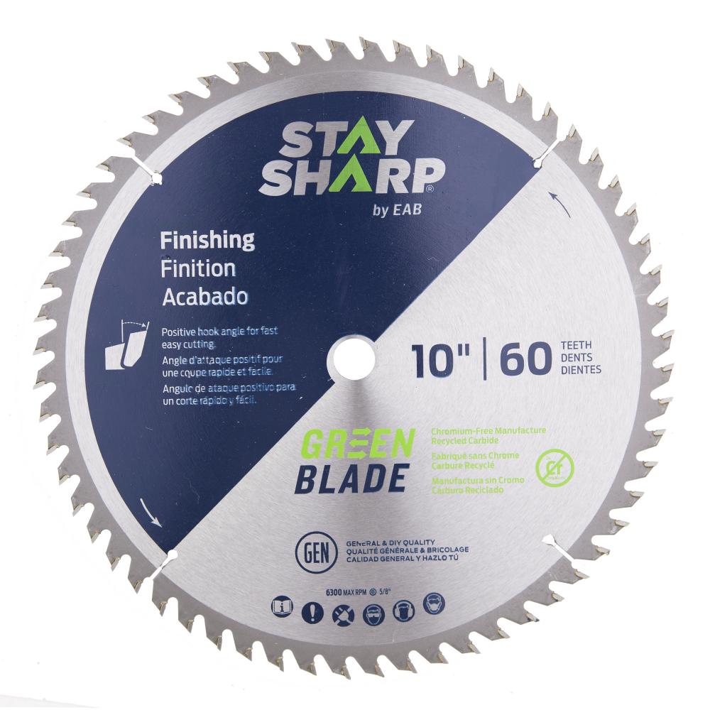 10&#34; x 60 Teeth Finishing Green Blade Saw Blade