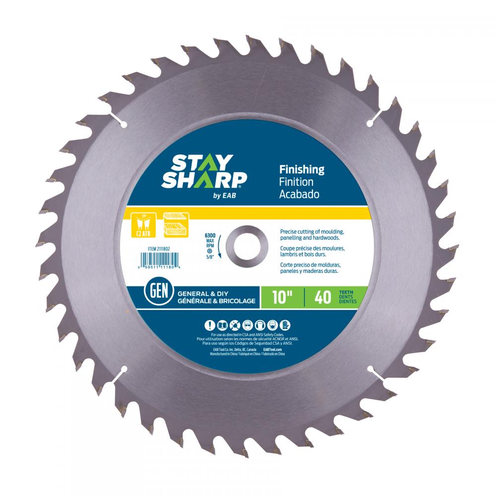 10&#34; x 40 Teeth Finishing Saw Blade
