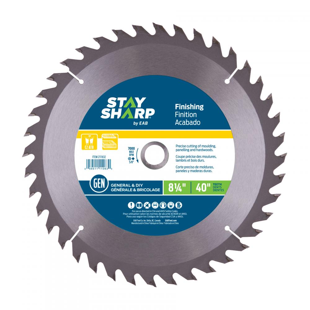 8 1/4&#34; x 40 Teeth Finishing Saw Blade