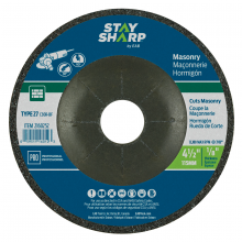 EAB 2160252 - 4 1/2" x 1/8"  Depressed Center Wheel Masonry Grinding Flat Wheel Type 27