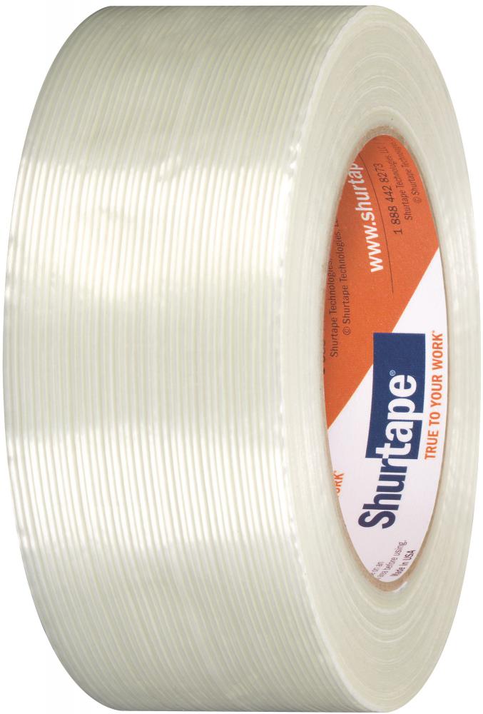 GS 490 Economy Grade Reinforced Strapping Tape - White - 4.5 mil - 48mm x 55m -