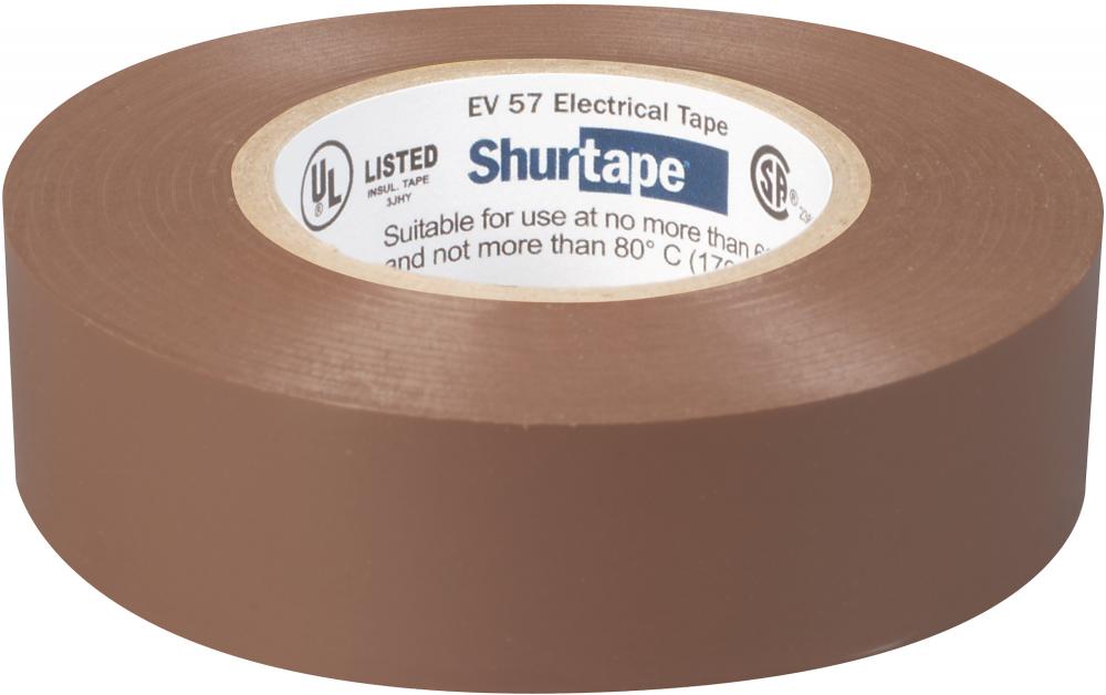 EV 57 General Purpose Grade Electrical Tape - UL Listed - Brown - 7 mil - 3/4in